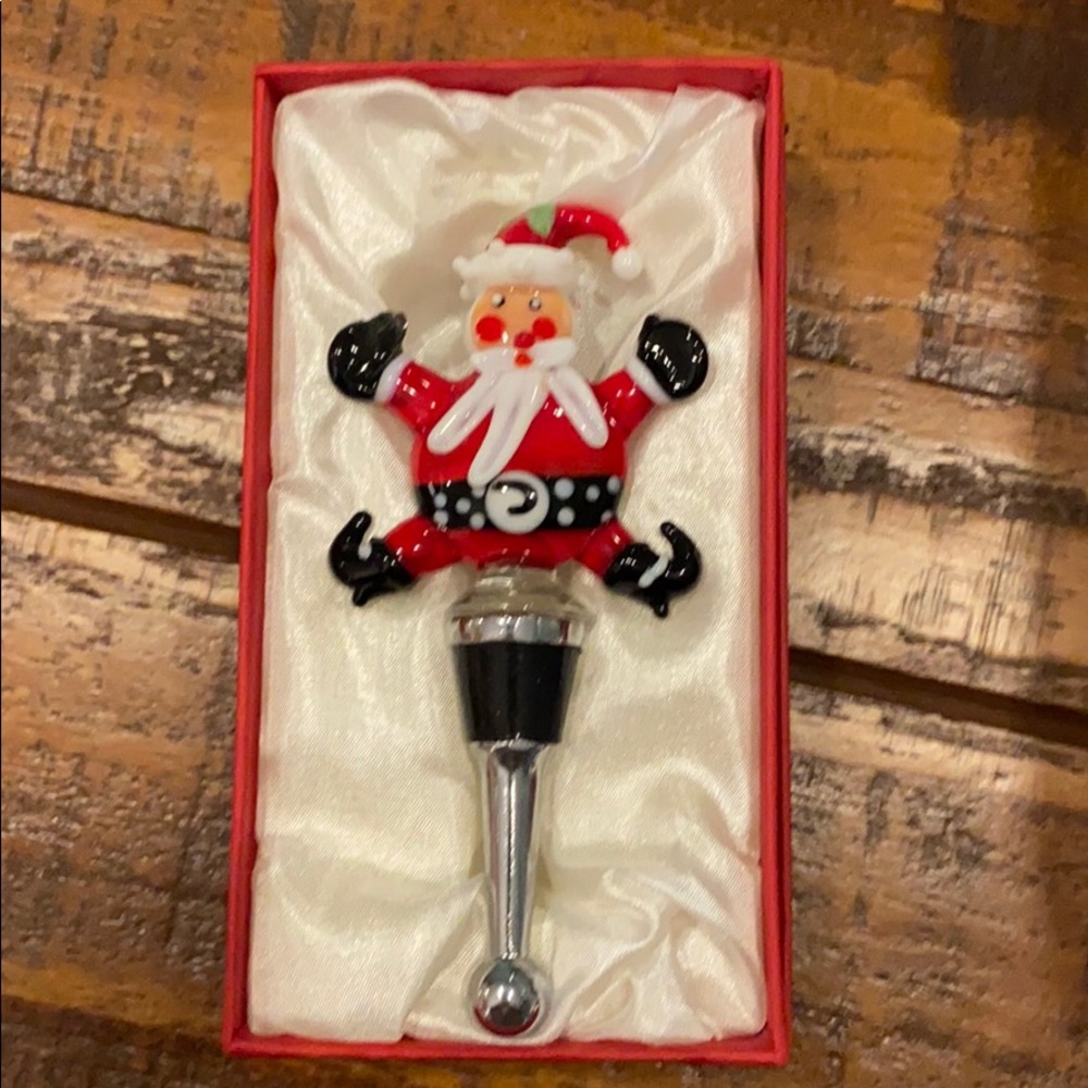 Santa wine stopper